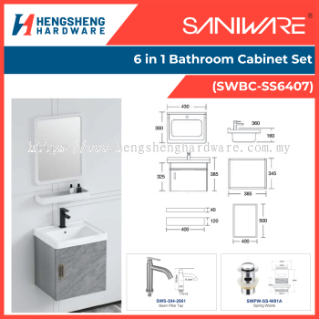 SANIWARE 6 in 1 Bathroom Cabinet Set (SWBC-SS6407) _ Saniware Products in Selangor