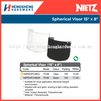 Nietz Spherical Visor 15" x 8" | Industrial Safety Helmet