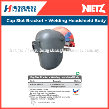 Nietz Picasaf Cap Slot Bracket + Welding Headshield Body | Industrial Safety Helmet