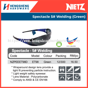Nietz Picasaf Spectacle 5# Welding (Green) | Safety Eyewear
