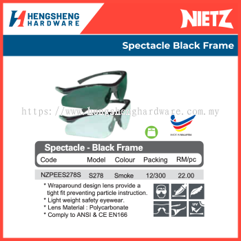 Nietz Picasaf Spectacle Black Frame | Safety Eyewear