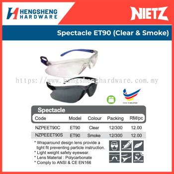 Nietz Picasaf Spectacle ET90 (Clear & Smoke) | Safety Eyewear