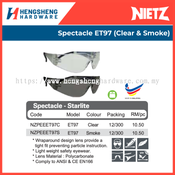 Nietz Picasaf Spectacle Starlite (Clear & Smoke) | Industrial Eyewear