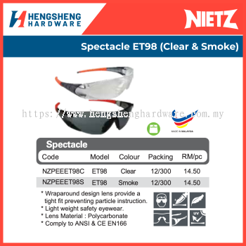 Nietz Picasaf Spectacle ET98 (Clear & Smoke) | Safety Eyewear