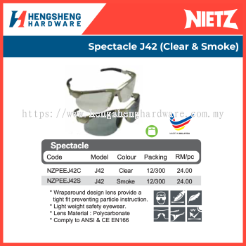 Nietz Picasaf Spectacle J42 (Clear & Smoke) | Safety Eyewear