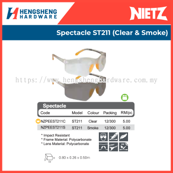 Nietz Picasaf Spectacle ST211 (Clear & Smoke) | Safety Eyewear