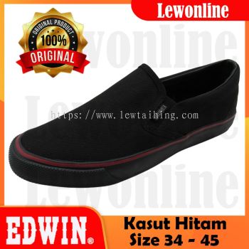 Edwin EW2119 Kasut Sekolah Hitam Black School Shoe 黑色校鞋