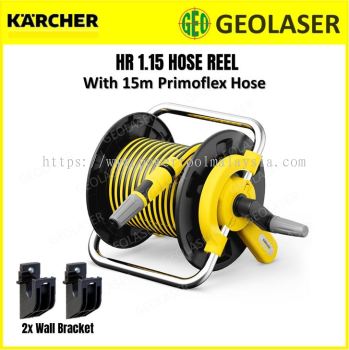 Karcher HR 1.15 Hose Reel With 15m x 1/2" PrimoFlex Hose & Wall Brackets 2.645-389.0