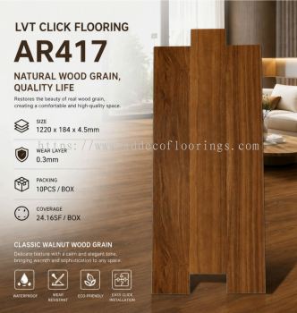 “GORGEOUS” Vinyl Click Flooring 4.5 MM - AR 417