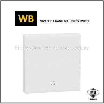 Schneider Vivace E 1 Gang Bell Press Switch [KBN31DP_WE_G11]