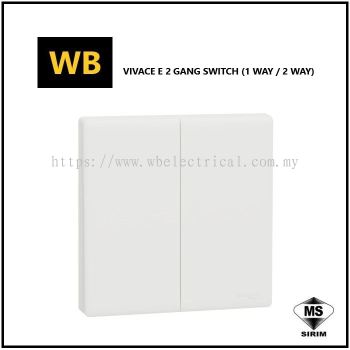 Schneider Vivace E 2 Gang 1 Way Switch [KBN32_1_WE_G11] / 2 Gang 2 Way Switch [KBN32_2_WE_G11]