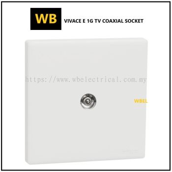 Schneider Vivace E 1G Co-axial TV Socket [KBN31TV_WE]