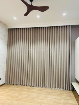 S-Fold Memory Shaping Curtain with Pelmet at Hana Residences Tropicana Aman