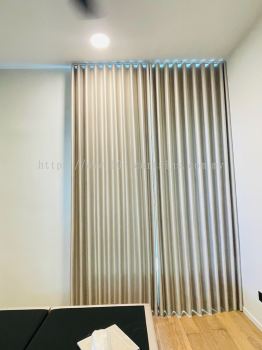 AkemiUchi Twine Series Full Height S-Fold Curtain Without Pelmet with Memory Shaping at The Treez Bukit Jalil