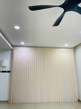 Beige Dream Curtain Blackout Side Close View At Landed Cheras