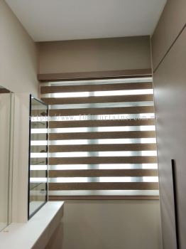 Gold Brown Zebra Blind For Bedroom Dressing Table Window At Landed Kajang