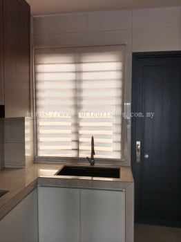 Translucent Roller Blind For Dual Panel Kitchen Window At Landed Rimbayu