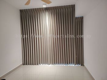 Akemiuchi Twine Dimout Curtain With Beam Wall-to-Wall Look For Living Room At M Arisa Sentul