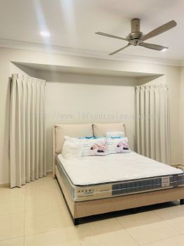 Akemiuchi Velvety 100 Percent Blackout Singapore Pleat Curtain For Master Bedroom Side Windows At Old Landed Sungai Buloh