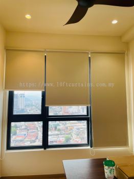 Triple Roller Blind For Wide Work Area Window At The Era Segambut