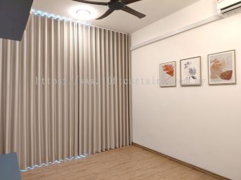 Akemiuchi Twine S-Fold Wall-to-Wall Curtain Without Pelmet For Living Room At Lakefront Homes Cyberjaya