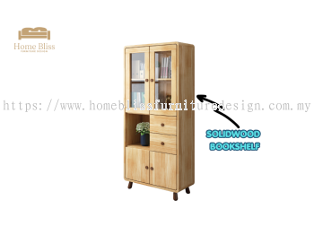 Solid Wood Bookshelf Cabinet BS502