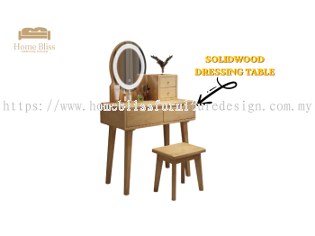 Solid Wood Dressing Table Set DS904
