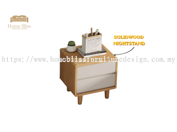 Solid Wood Nightstand ST03