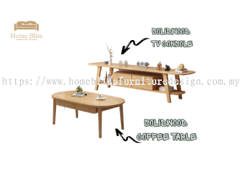 Solid Wood TV Console + Coffee Table | TV01 + CT01