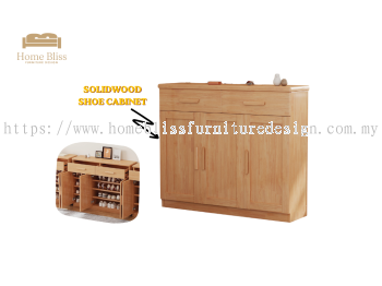 Solid Wood Shoe Cabinet SC213