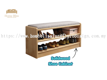 Solid Wood Shoe Cabinet Bench SC283