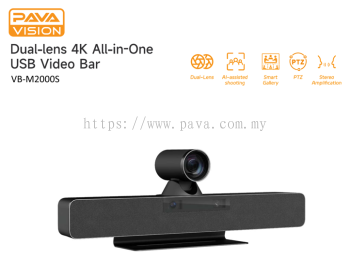PAVAVISION VB-M2000S Dual-Lens 4K All-in-One USB Video Bar