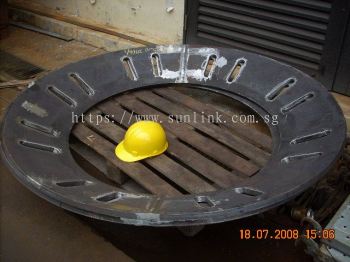 Custom Metal Roll to Cone with Cut Slots