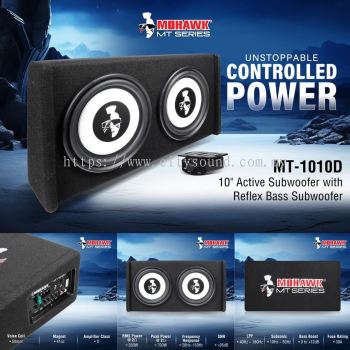 Mohawk MT-1010D 10 Inch Active Subwoofer with Reflex Bass