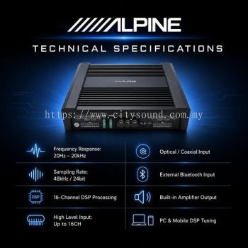Alpine PXE-R160-16EV 16-Channel DSP Amplifier