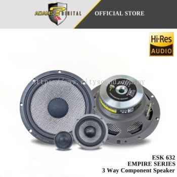 Adams Digital ESK 632 3 Way Component High End Car Speaker 1" Tweeter /3.5"MidRange /6.5"Woofer EMPIRE SERIES