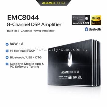 Adams Digital DSP 8 Channel Plug and Play 4 Hi 8 Low Built In 8 Channel Amplifier 31 Band EQ Hi-Res EMC8044