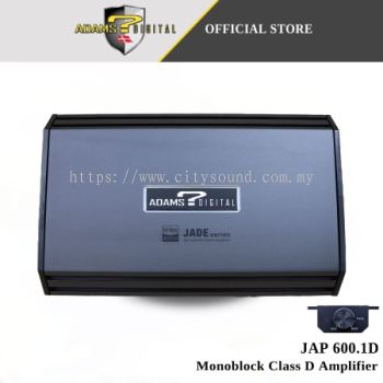 Adams Digital JAP600.1 MonoBlock Amplifier Class D Car Audio Jade Series