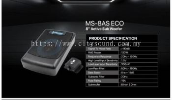 Mohawk MS-8AS ECO 8 Inch Active Subwoofer