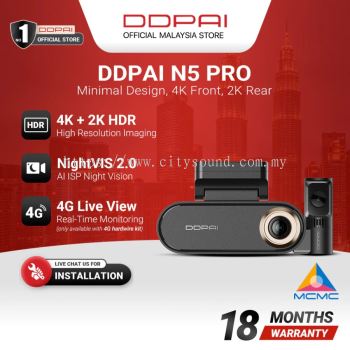 DDPAI N5 Pro 4K + 2K HDR Dual Dash Cam