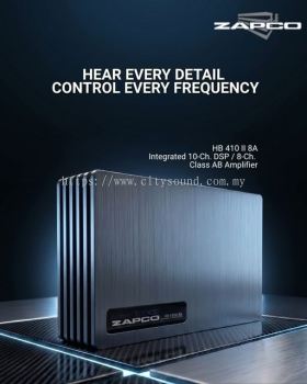 Zapco HB 410 II 8A Integrated 10-Channel DSP Amplifier