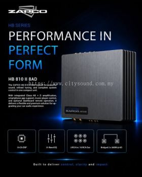 Zapco HB 810 II 8AD DSP Amplifier with HB DSP II R Controller