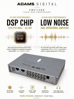 Adams Digital EMC1288 12CH DSP Processor Amplifier