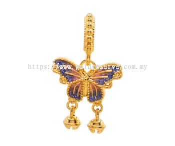 GR Dark Blue Butterfly Pendant 916/22k