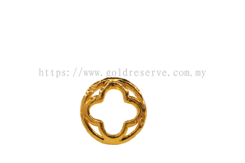 916/22K GOLD CLOUDY FLOWER BEAD