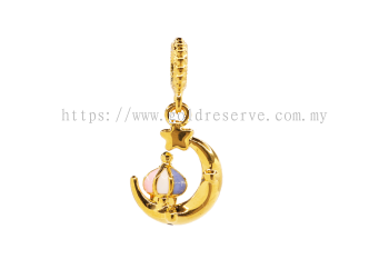 GR Gold Pendant Bulan & Bintang 916/22K