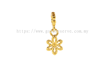 916/22K GOLD DAISY FULLGOLD PENDANT