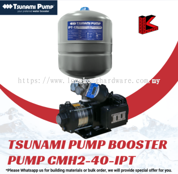 TSUNAMI PUMP CMH2-40-iPT AUTOMATIC START STOP HOME WATER BOOSTER PUMP