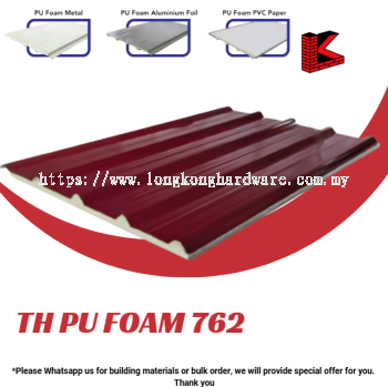 TH DECK PU FOAM 762   METAL DECK / PU METAL / PU FOIL ALUMINIUM / PU FOAM PVC PAPER METAL ROOFING