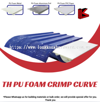 TH DECK PU FOAM CRIMP CURVE   METAL DECK / PU METAL / PU FOIL ALUMINIUM / PU FOAM PVC PAPER METAL ROOFING